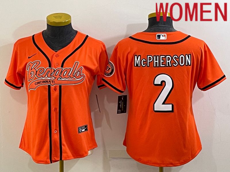 Women Cincinnati Bengals 2 Mcpherson Orange 2022 Nike Co branded NFL Jerseys